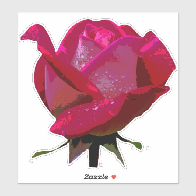 Pegatina Red Rose Thunder_Cove (Hoja)