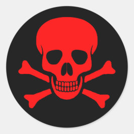 Pegatina Red Skull & Crossbone