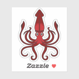Pegatina Red Squid