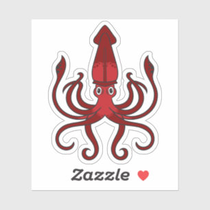 Pegatina Red Squid