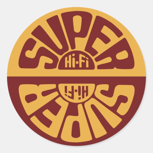 Pegatina Red Super Hi-Fi (Anverso)