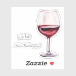 Pegatina Red Wine Lover con frases de vino diverti