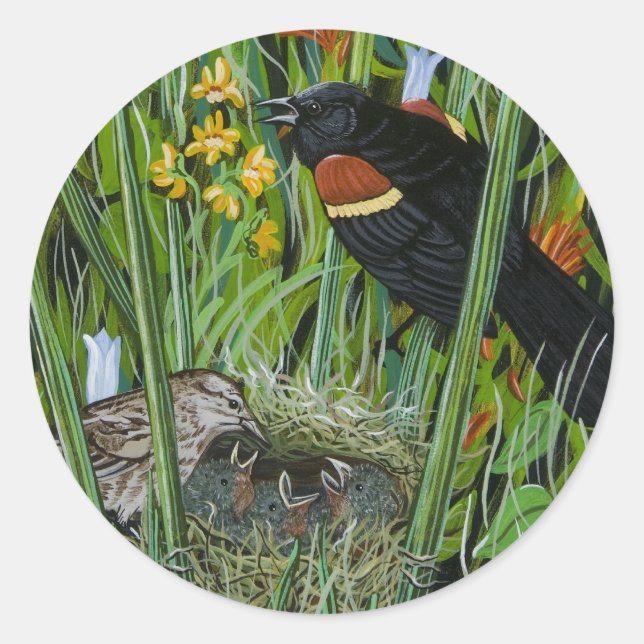 Pegatina "Red wing Blackbird" (Anverso)