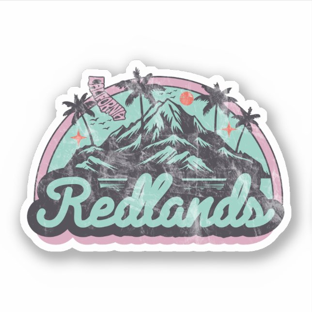 Pegatina Redlands, California (Anverso)