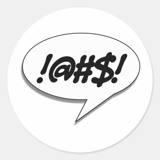PEGATINA REDONDA !@#$! (Anverso)