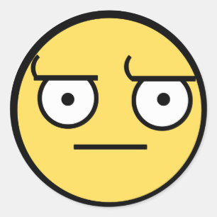 Pegatina Redonda ಠ_ಠ Aspecto de la desaprobación