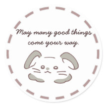 かわいいウサギデザインのステッカーで贈り物に魅力をプラス