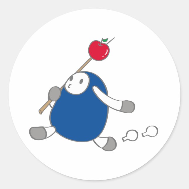 PEGATINA REDONDA なまけたろうステッカー　こん (Anverso)