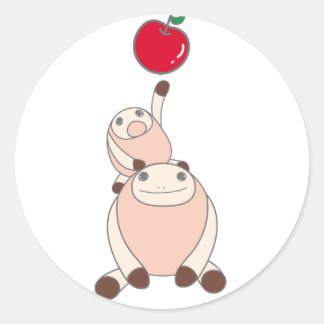 PEGATINA REDONDA なまけたろうステッカー はな