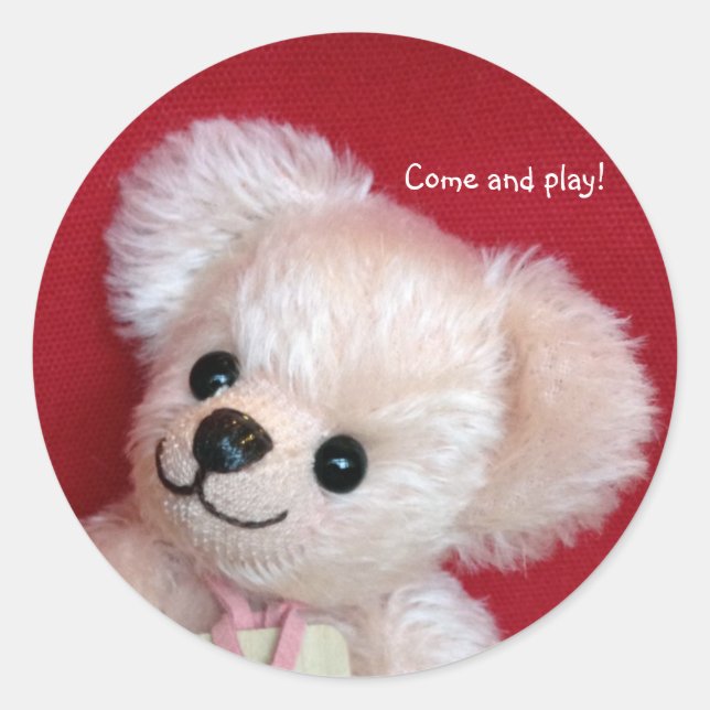 PEGATINA REDONDA アトリエうえん　オリジナルまるしーる（あか） (Anverso)