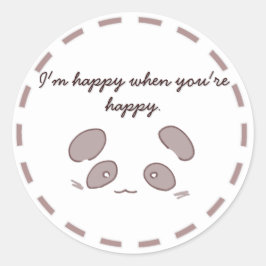 PEGATINA REDONDA パンダデザインの可愛いステッカーで贈り物に心温まるひとときを