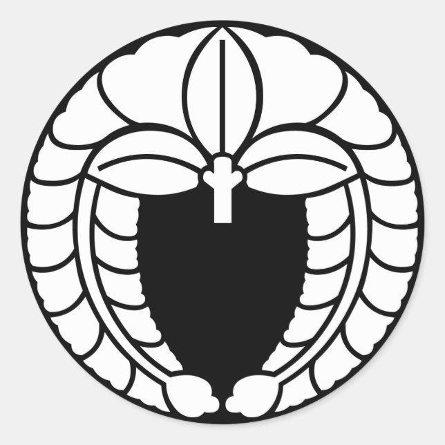 PEGATINA REDONDA 下り藤 (Anverso)