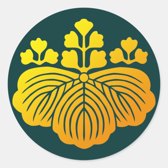 PEGATINA REDONDA 五三桐紋 (Anverso)