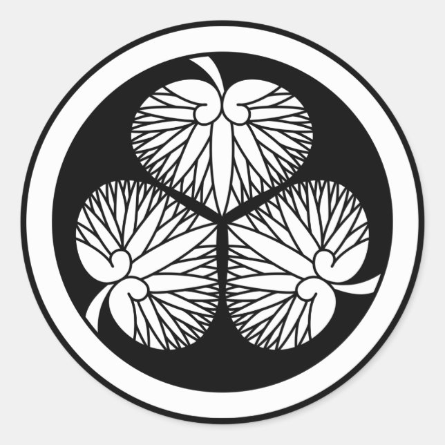 PEGATINA REDONDA 徳川葵（家康・秀忠・家光）２ (Anverso)