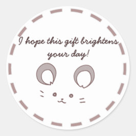 PEGATINA REDONDA 愛らしいネズミ柄のカスタマイズ可能な