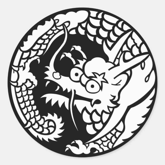 PEGATINA REDONDA 日蓮宗龍の丸 (Anverso)