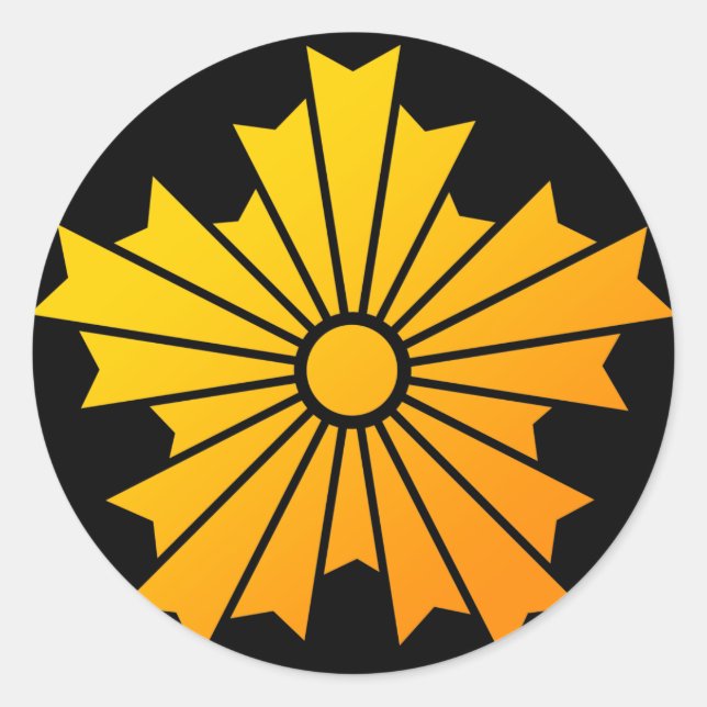 PEGATINA REDONDA 旭日章 (Anverso)