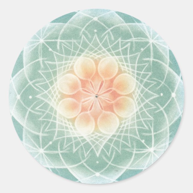 PEGATINA REDONDA 曼荼羅アート～リーダー (Anverso)