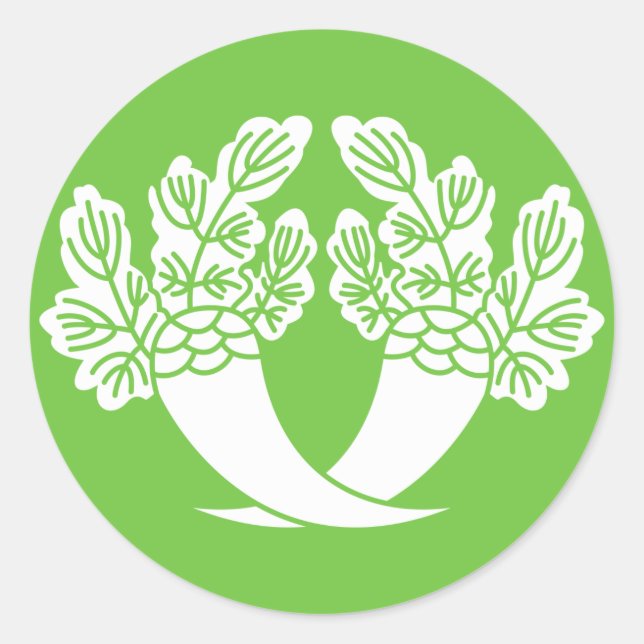 PEGATINA REDONDA 本庄大根 (Anverso)