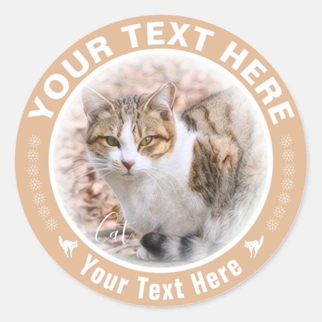 PEGATINA REDONDA 猫 (Anverso)