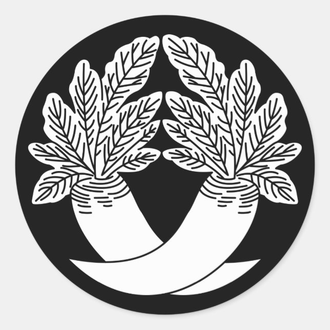PEGATINA REDONDA 違い大根 (Anverso)