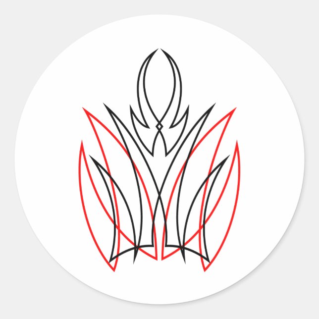 Pegatina Redonda 0001 Pinstripe (Anverso)