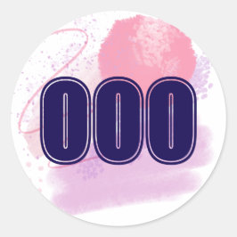 Pegatina Redonda 000 Ángel Número de Espíritu Imito Alta Vibe