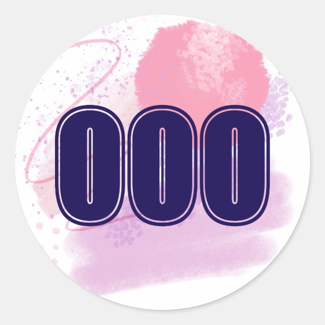 Pegatina Redonda 000 Ángel Número de Espíritu Imito Alta Vibe (Anverso)