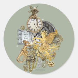 Pegatina Redonda 0 de una vez