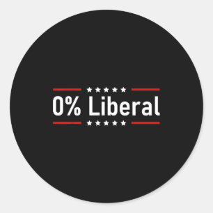 Pegatina Redonda 0% Liberal - Declaración de cero por ciento