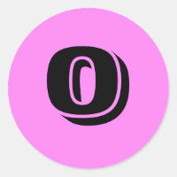 0 Pequeños Pegatinas de números violetas redondos