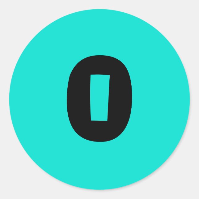 Pegatina Redonda 0 Pequeños Pegatinas turquesa redondos por Janz (Anverso)