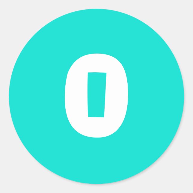 Pegatina Redonda 0 Pequeños Pegatinas turquesa redondos por Janz (Anverso)