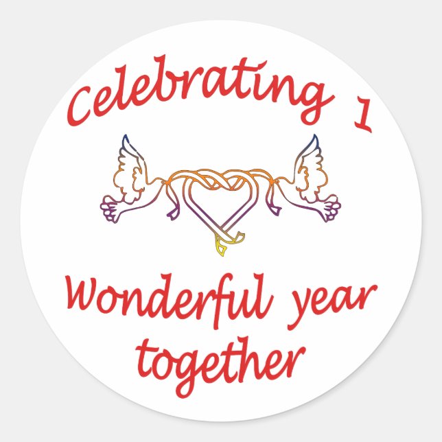 PEGATINA REDONDA 1º. ANIVERSARIO (Anverso)