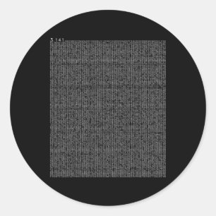 Pegatina Redonda 10000 Decimals Pi Day Math Motif