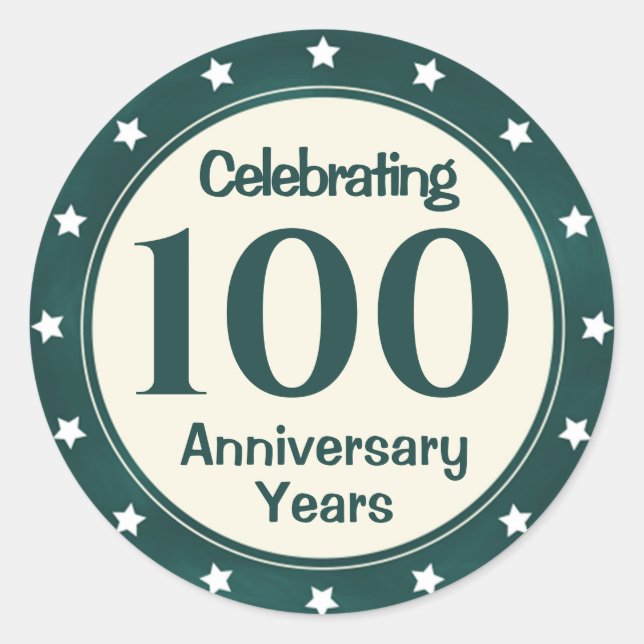 Pegatina Redonda 100 Aniversario (Anverso)