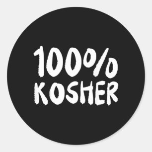 Pegatina Redonda 100 Chistes Divertidos Kosher Judíos Hebreos Hanuk