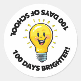 Pegatina Redonda 100 days of school 100th day student class T-Shirt