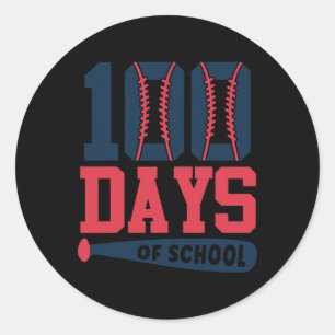 Pegatina Redonda 100° Día De Enseñanza 100 Días De Enseñanza