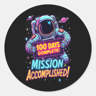 Pegatina Redonda 100 días Astronauta S.