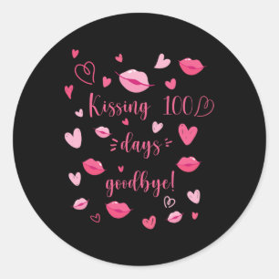 Pegatina Redonda 100 Días Buenos 100 Días De Maestría Y Estudios Es
