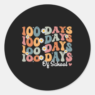 Pegatina Redonda 100 días, Chicas de estudiantes cuestan 100 días d