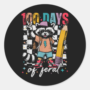 Pegatina Redonda 100 Días De Colegio Diversos 100 Días De Escuela