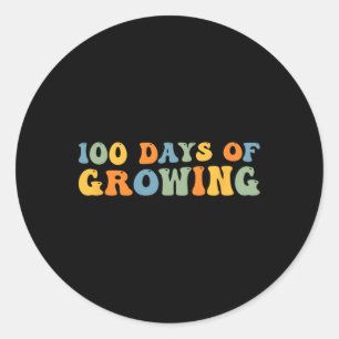 Pegatina Redonda 100 Días De Creciente Chica Docente Feliz 100 Días