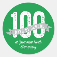 100 días de diversión escolar personalizado blanco