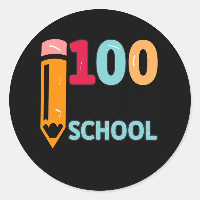 Pegatina Redonda 100 Días De Enseñanza 49 (Anverso)