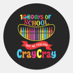 Pegatina Redonda 100 Días De Escuela Me Hicieron Sentir Los Días De