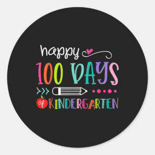Pegatina Redonda 100 días de guardería 100 días de escuela