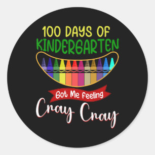 Pegatina Redonda 100 Días De Jardín De Niños Me Hicieron Sensarme D