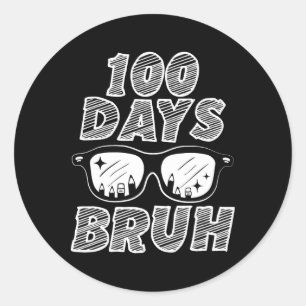 Pegatina Redonda 100 Días Escolares 100º Día De La Escolaridad